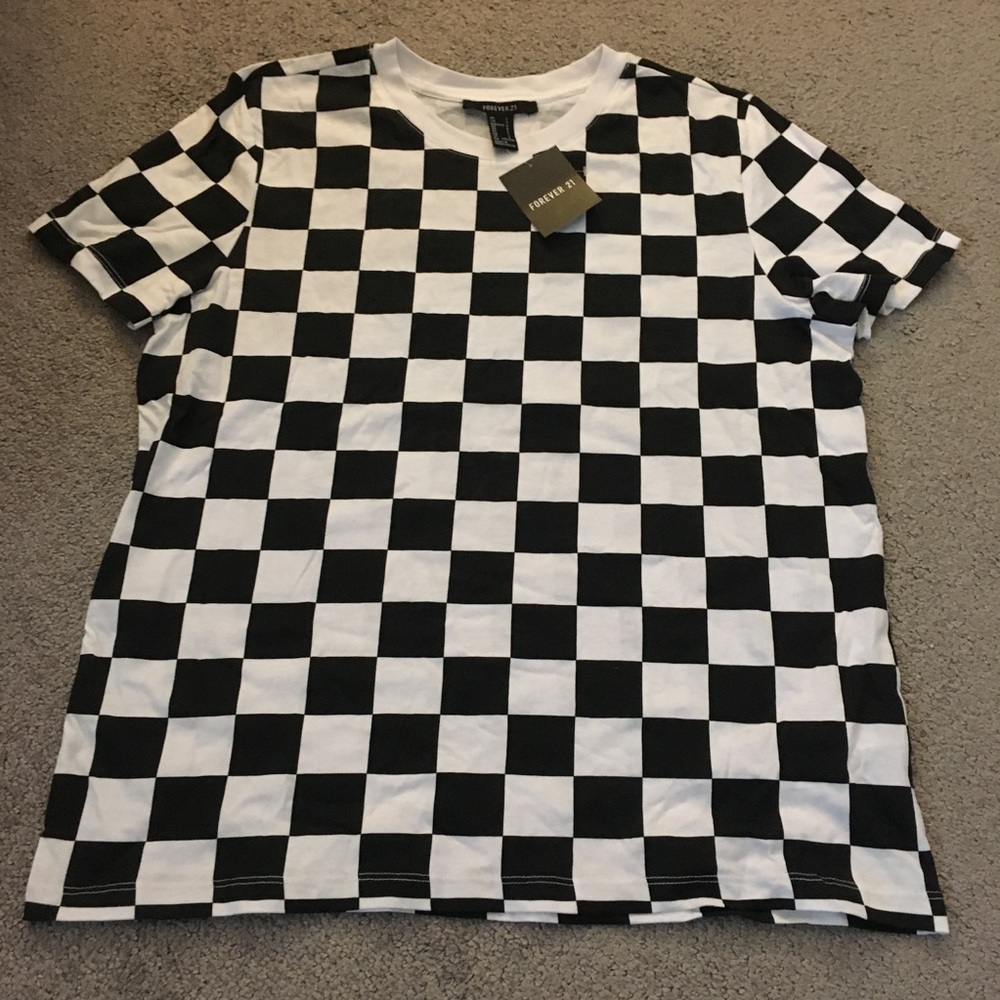 Forever 21 Checkerboard Tee